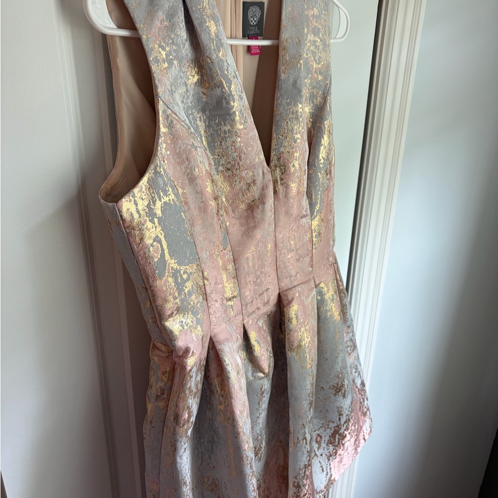 Vince Camuto Jacquard Fit and Flare Sleeveless Dress NWT - Picture 5 of 11